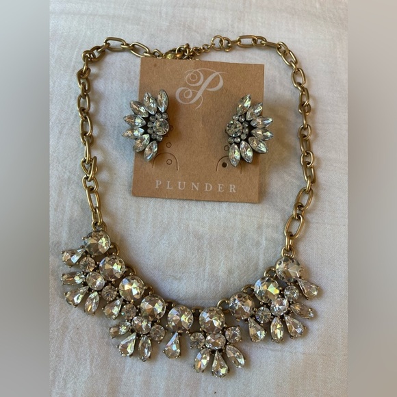 J. Crew Jeweled Necklace & New Plunder Earrings - Picture 7 of 7